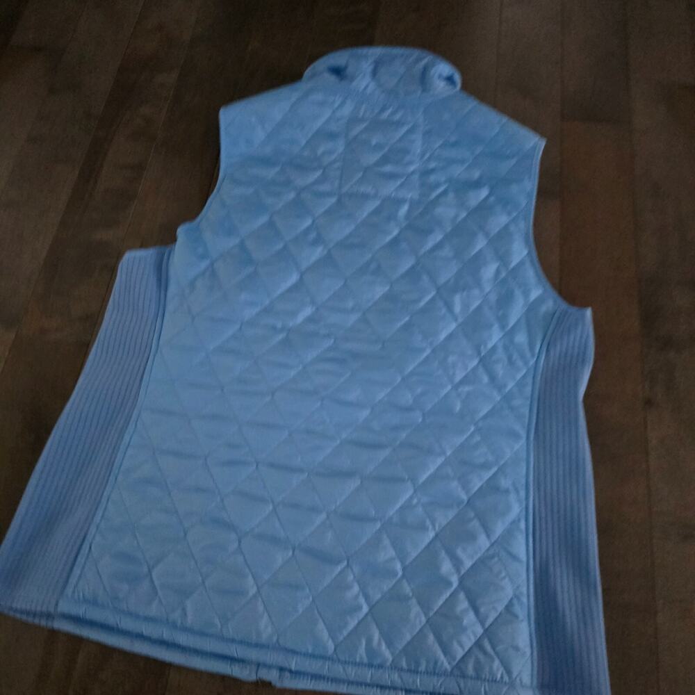 LL Bean Mountain Classic Puffer Vest Womens Large L Blue Quilted Lightweight - Picture 9 of 9